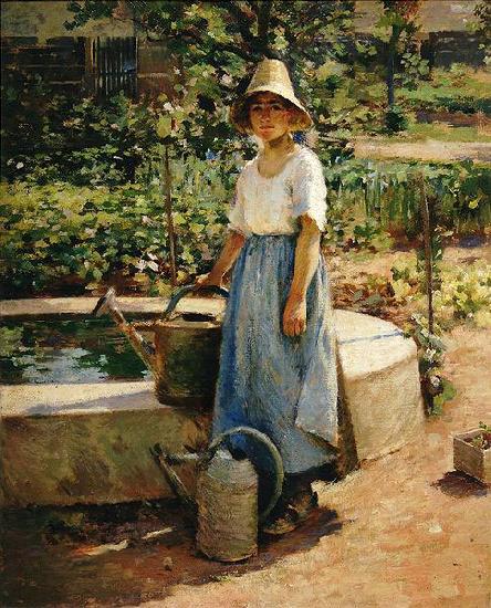 Theodore Robinson At the Fountain Sweden oil painting art